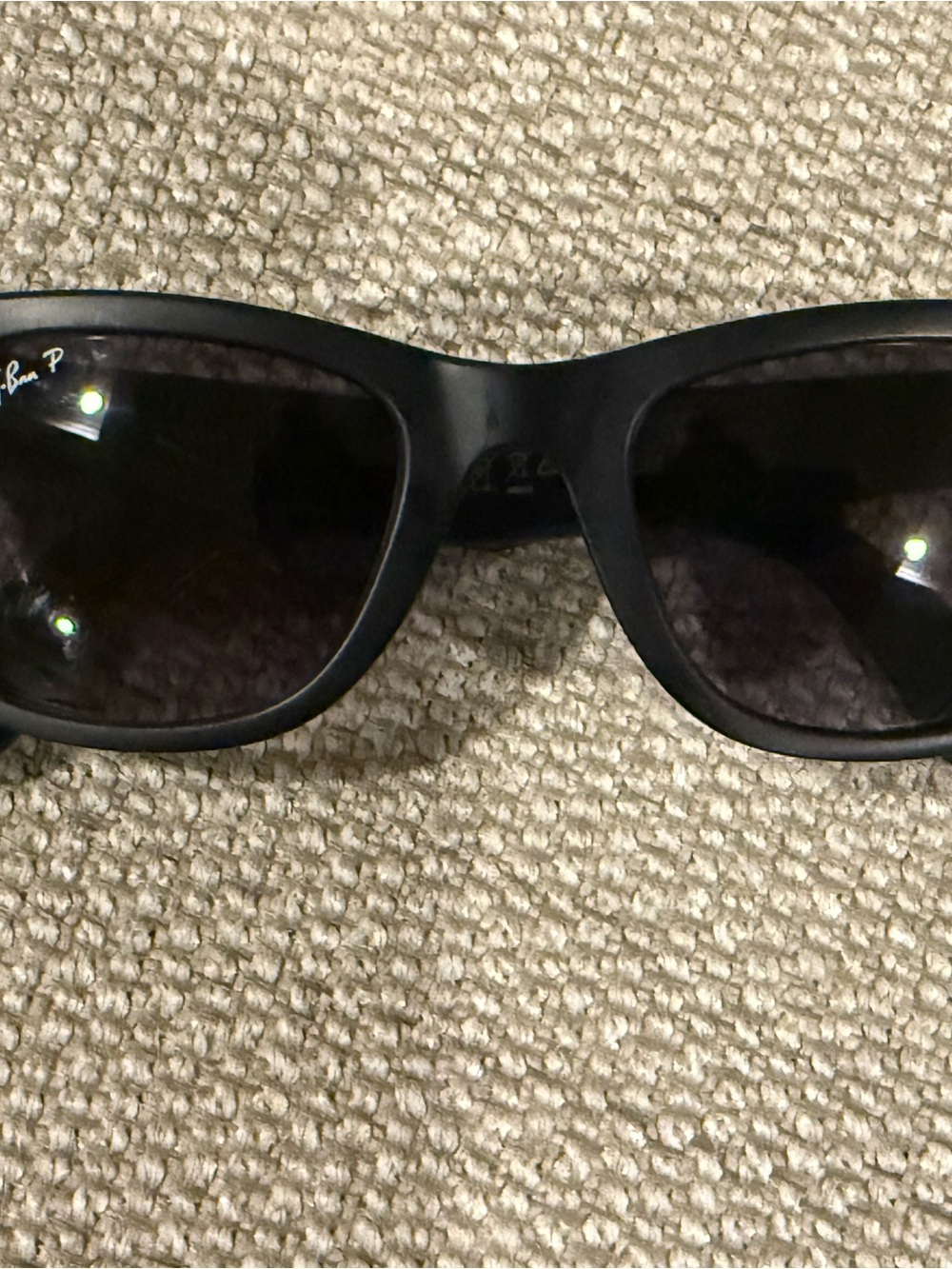 Ray-Ban Men's Matte Black Frame Sunglasses with Dark Lenses